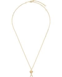 Ami Paris - Thin Hammered Ami De Coeur Necklace - Lyst