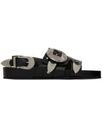 Toga - Ssense Exclusive Oversized Buckle Sandals - Lyst