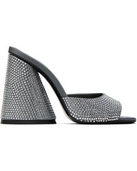 The Attico - Silver Luz Heeled Sandals - Lyst