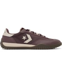 Converse - Burgundy Run Star Nylon & Leather Sneakers - Lyst