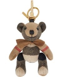 Burberry - Beige Thomas Bear Bow Tie Keychain - Lyst