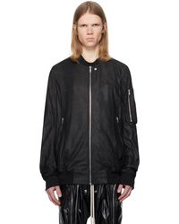 メンズ Rick Owens Edfu Flight レザージャケット ブラック | Lyst