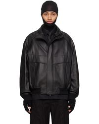 Juun.J - Paneled Leather Jacket - Lyst