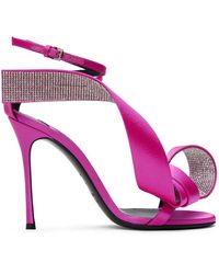 Area - Pink Sergio Rossi Edition Marquise Heeled Sandals - Lyst
