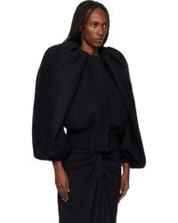 Dries Van Noten アシンメトリー ジッパー スウェットシャツ ブラック