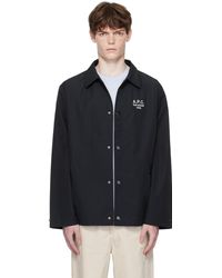 A.P.C. - Blouson Regis Noir - Lyst