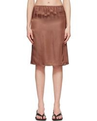 MM6 by Maison Margiela - Satin Midi Skirt - Lyst