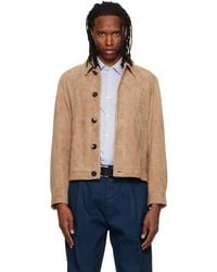HUGO - Suede Stitched Pocket Detail Jacket - Lyst