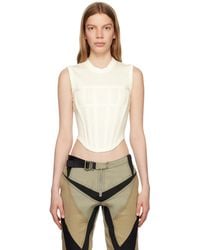 Dion Lee - White Corset Tank Top - Lyst