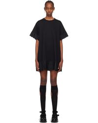Simone Rocha - Robe t-shirt courte trapèze noire - Lyst