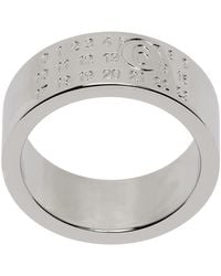 MM6 by Maison Martin Margiela - Silver Numeric Minimal Signature Ring - Lyst