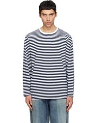 Nanamica - Coolmax Stripe Jersey L/S T-Shirt - Lyst