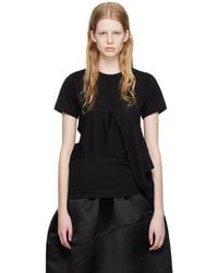 Comme des Garçons - Black Asymmetric T-shirt - Lyst