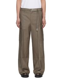 Sacai - Taupe Wtaps Edition Cotton Back Satin Cargo Pants - Lyst