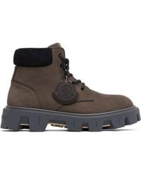 Moncler - Peak City Nubuck & Suede Lace-Up Boots - Lyst
