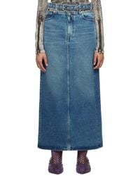 Y. Project - Blue Y-belt Maxi Skirt - Lyst