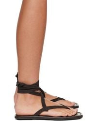 St. Agni - Suede Tie Up Sandals - Lyst
