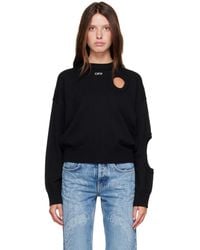 Off-White c/o Virgil Abloh - Meteor Knit Crop Crew Sweater - Lyst