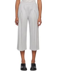 Pleats Please Issey Miyake - Gray Monthly Colors April Trousers - Lyst
