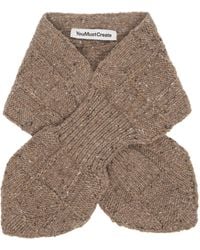 YMC - Taupe Slot Scarf - Lyst