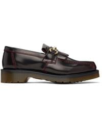 Dr. Martens - Burgundy Adrian Snaffle Smooth Leather Kiltie Loafers - Lyst