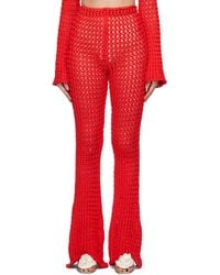 Moschino - Red Crocheted Lounge Pants - Lyst
