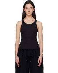 Alaïa - Alaïa Darts Cotton Tank Top - Lyst