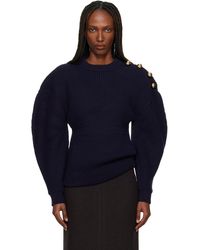 Lanvin - Wool Ribbed Sweater - Lyst