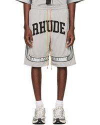 Rhude - Baggy Mesh Collegiate Logo Shorts - Lyst