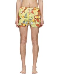 Jacquemus Yellow And Multicolour Le Maillot Gadjo Swim Shorts