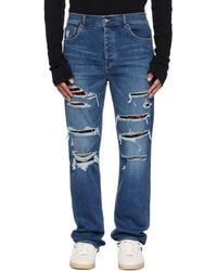 Amiri - Floral Velvet Slim Thrasher Jeans - Lyst