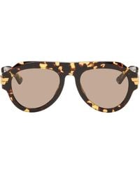 Bottega Veneta - Mitre Aviator Sunglasses - Lyst