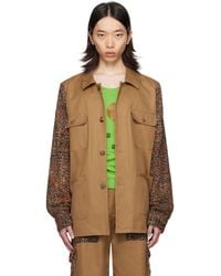 Anna Sui - Ssense Exclusive Tan Barn Jacket - Lyst