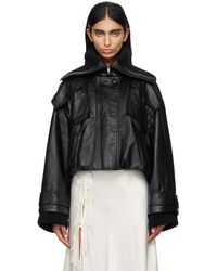 Chloé - Cropped Leather Jacket - Lyst