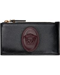 Versace - Roomy Leather Zip Card Holder - Lyst
