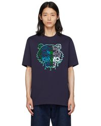 KENZO - Navy Paris Tiger T-shirt - Lyst