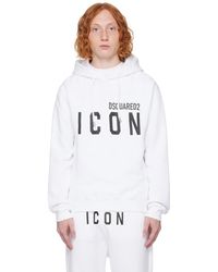 DSquared² - White 'be Icon' Hoodie - Lyst