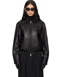 Tonywack - Vintage Lamb Leather Bomber Jacket - Lyst