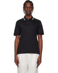 BOSS - Cotton Logo Striped-Collar Slim-Fit Polo - Lyst