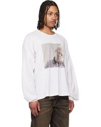 ALEXANDER DIGENOVA Christian Long Sleeve T-Shirt Heather in White