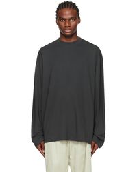 Lemaire - Gray Dropped Shoulder Sweatshirt - Lyst