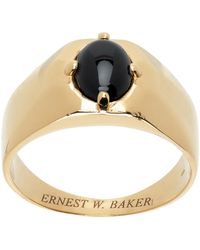 Ernest W. Baker - Bague dorée à onyx - Lyst