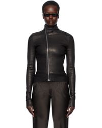 Rick Owens Leather Gary Flightsuit in Black | Lyst Rick Owens Leather Gary Flightsuit in Black | Lyst