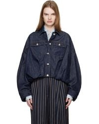 Dries Van Noten - Bubble Hem Denim Jacket - Lyst