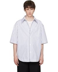 Ami Paris - Striped 'Ami De Coeur' Wide Shirt - Lyst