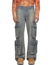 Amiri - Blue Utility Denim Cargo Pants - Lyst