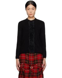 COMME DES GARÇON BLACK - Comme Des Garçons Faux-fur Trim Sweater - Lyst