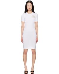 Versace Jeans Couture - V-Emblem Logo T-Shirt Minidress - Lyst
