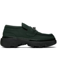 Burberry - Green Nubuck Creeper Clamp Loafers - Lyst
