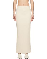 Totême - Toteme Off-white Vented Maxi Skirt - Lyst